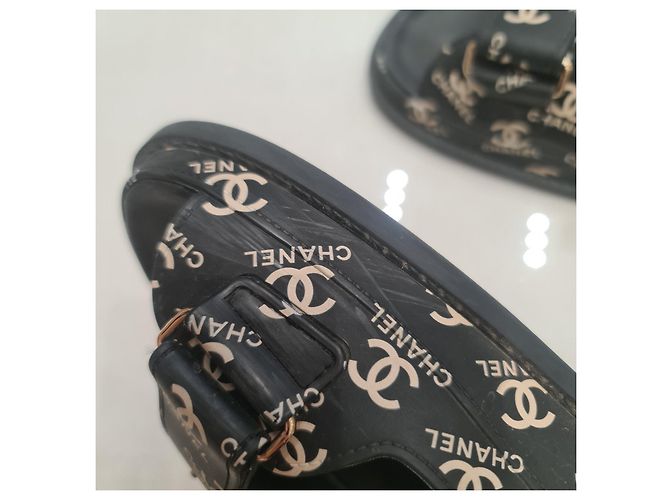 Sandali Dad Chanel Gate No.5 Neri - EU 38 Usati - vista 9
