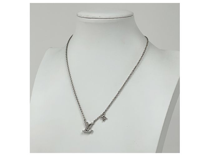 Collana Louis Vuitton LV Iconic con strass argentati Argento - vista 4