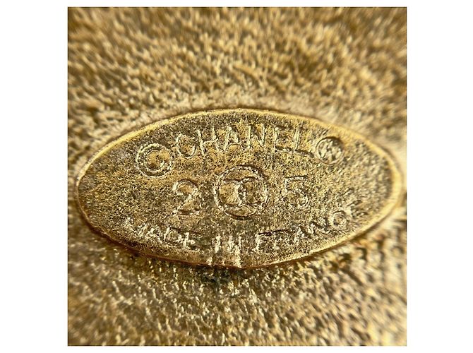 Spilla Chanel placcata oro con pietra colorata D'oro - vista 7