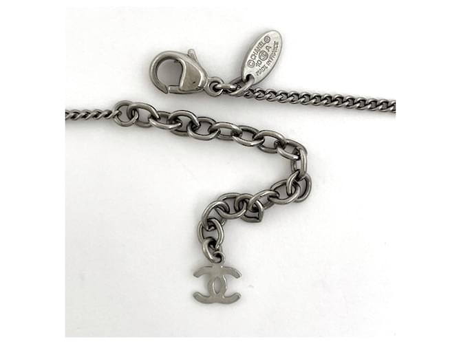 Collana Chanel Argento con Design Coco Mark - vista 3