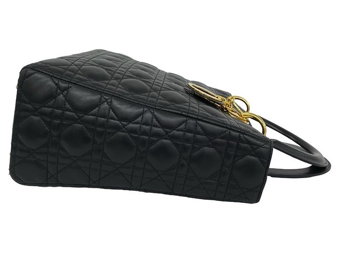 Borsa Tote Mini Lady Cannage Christian Dior Nero - vista 6