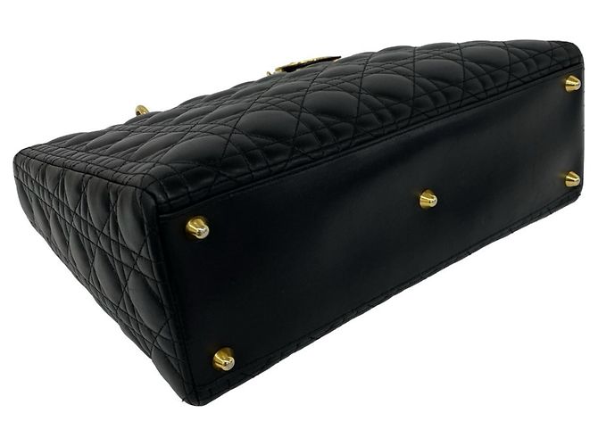 Borsa Tote Mini Lady Cannage Christian Dior Nero - vista 7