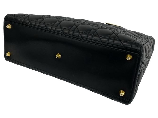 Borsa Tote Mini Lady Cannage Christian Dior Nero - vista 8