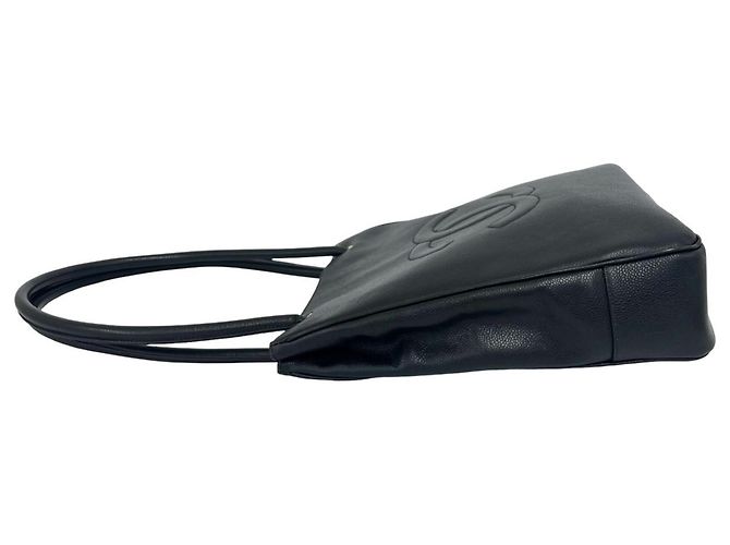 Timeless Borsa Tote Chanel Vintage Coco Mark Nero - vista 5