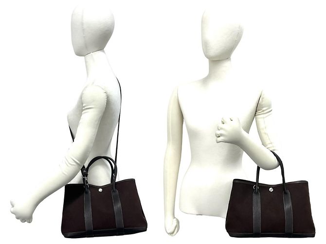 Hermès Borsa a tracolla Hermes Garden Party TPM Marrone - vista 2
