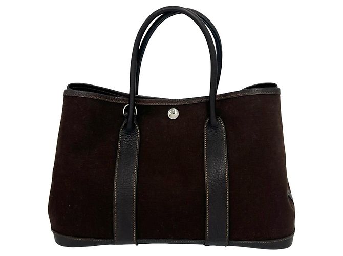 Hermès Borsa a tracolla Hermes Garden Party TPM Marrone - vista 3