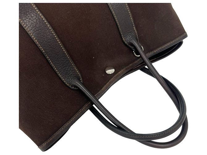 Hermès Borsa a tracolla Hermes Garden Party TPM Marrone - vista 4