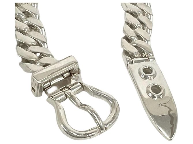 Hermès HERMES Vintage Boucles Sellier MM Bracelet Silvery - view 4