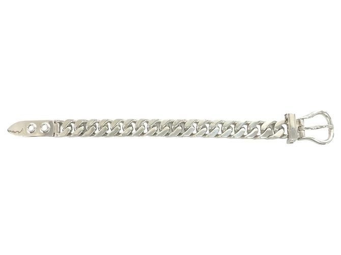 Hermès HERMES Vintage Boucles Sellier MM Bracelet Silvery - view 5
