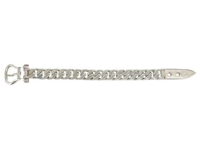 Hermès HERMES Vintage Boucles Sellier MM Bracelet Silvery - view 6