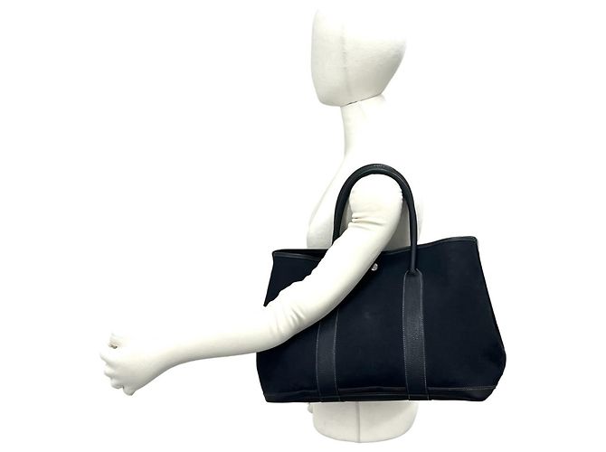 Hermès Borsa Tote Hermes Garden Party PM Nero - vista 2
