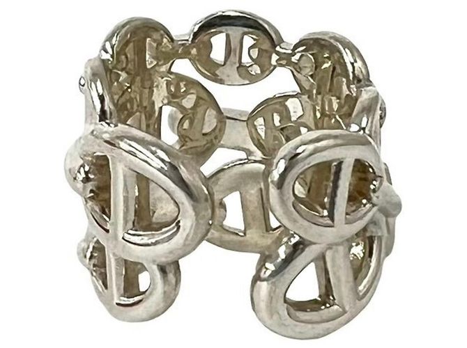 Ring Hermès Anello HERMES Chaine d'Ancre Enchainée GM Argento - vista 6
