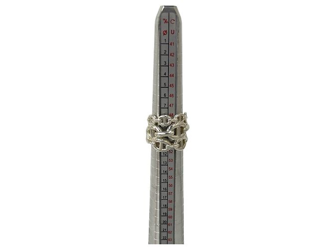 Ring Hermès Anello HERMES Chaine d'Ancre Enchainée GM Argento - vista 7