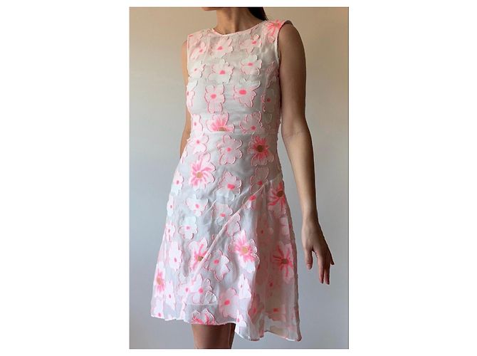 Abito floreale Chloé da donna Rosa Bianco - vista 2