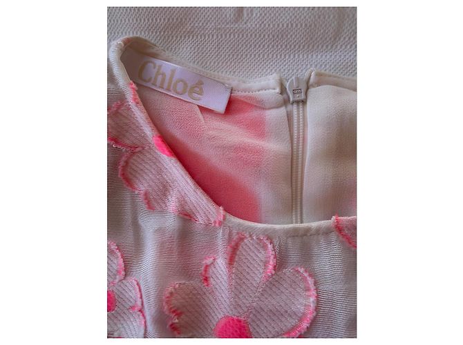 Abito floreale Chloé da donna Rosa Bianco - vista 6