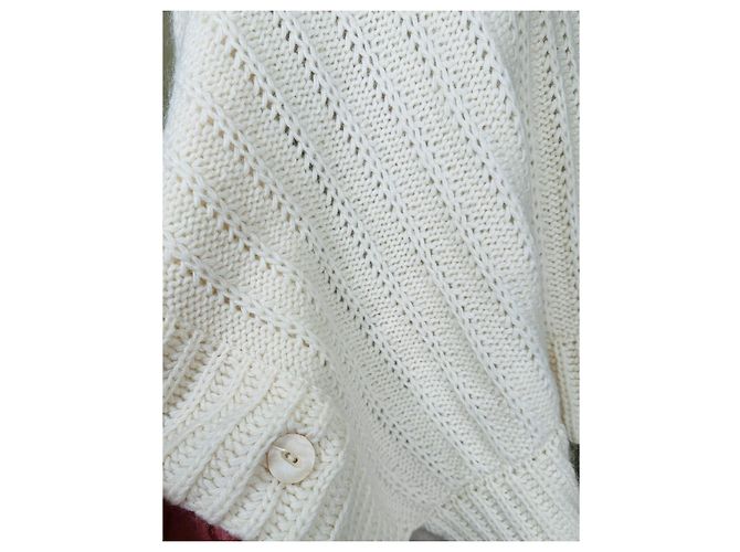 Autre Marque Strick-Poncho in Creme aus der Ancora Collection Roh - Ansicht 3