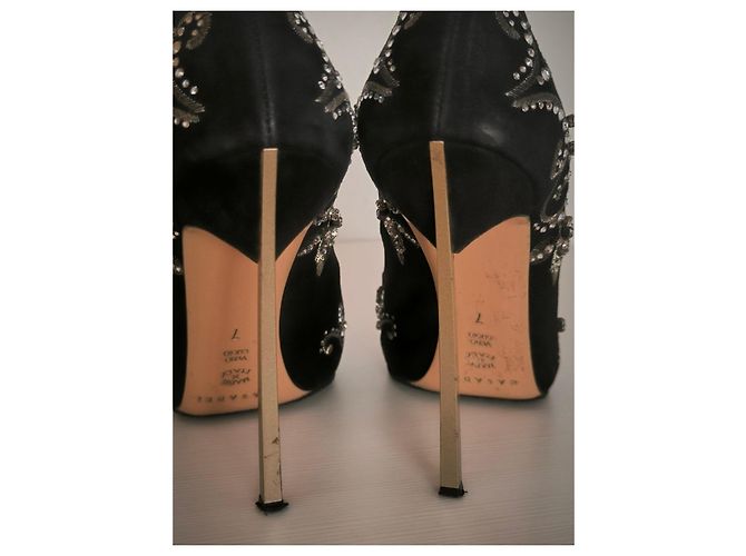 Décolleté Casadei neri con strass Nero - vista 11