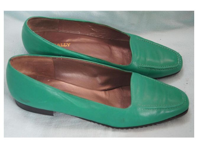 Bailarinas Bally de piel verde - vista 2