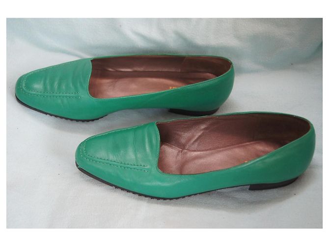 Bailarinas Bally de piel verde - vista 3