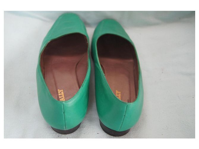 Bailarinas Bally de piel verde - vista 4