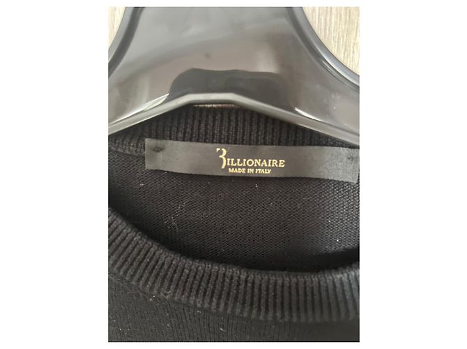 Pull BillionaireBoy’s en mélange de coton et cachemire noir - vue 4