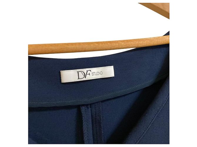 Autre Marque DF STUDIO Diane von Furstenberg Spitzenkleid Blau Marineblau - Ansicht 3