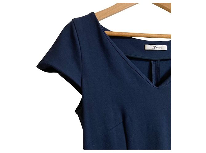 Autre Marque DF STUDIO Diane von Furstenberg Spitzenkleid Blau Marineblau - Ansicht 4