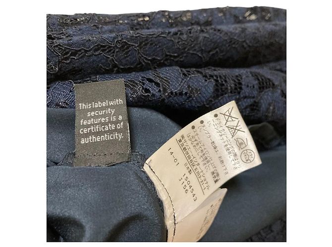 Autre Marque DF STUDIO Diane von Furstenberg Spitzenkleid Blau Marineblau - Ansicht 5