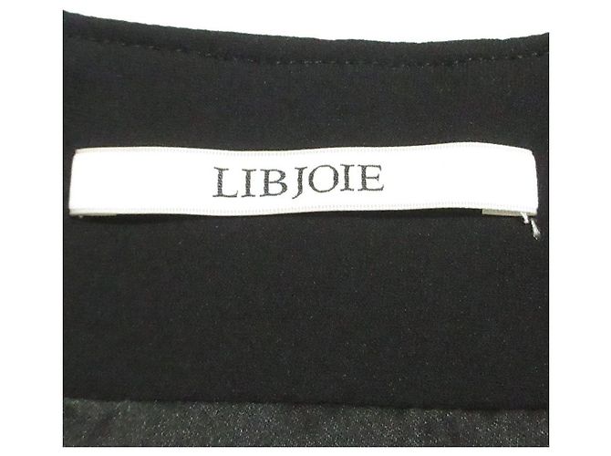 Autre Marque LIBJOIE Ausgestelltes Maxikleid mit Raffgurtel Schwarz - Ansicht 10
