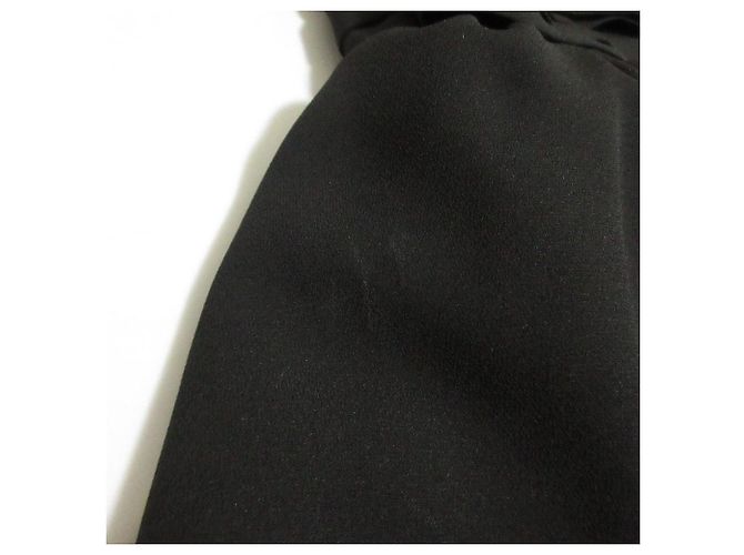 Autre Marque LIBJOIE Ausgestelltes Maxikleid mit Raffgurtel Schwarz - Ansicht 15