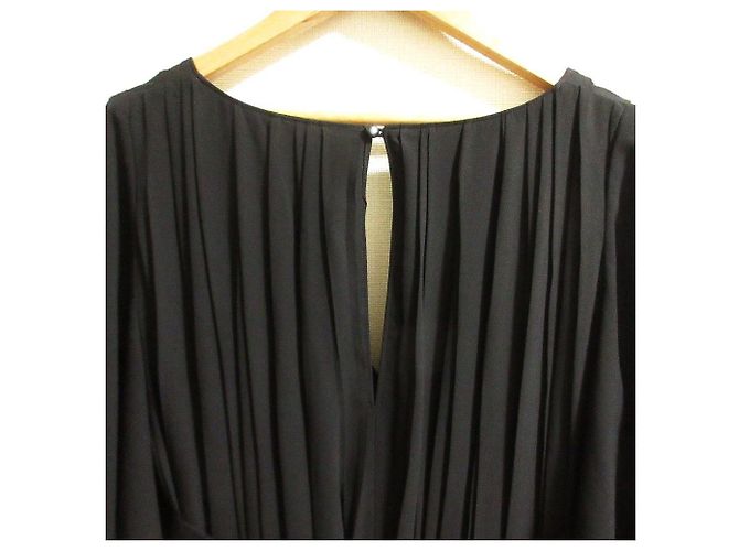 Autre Marque LIBJOIE Ausgestelltes Maxikleid mit Raffgurtel Schwarz - Ansicht 6