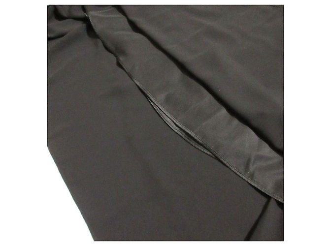 Autre Marque LIBJOIE Ausgestelltes Maxikleid mit Raffgurtel Schwarz - Ansicht 8