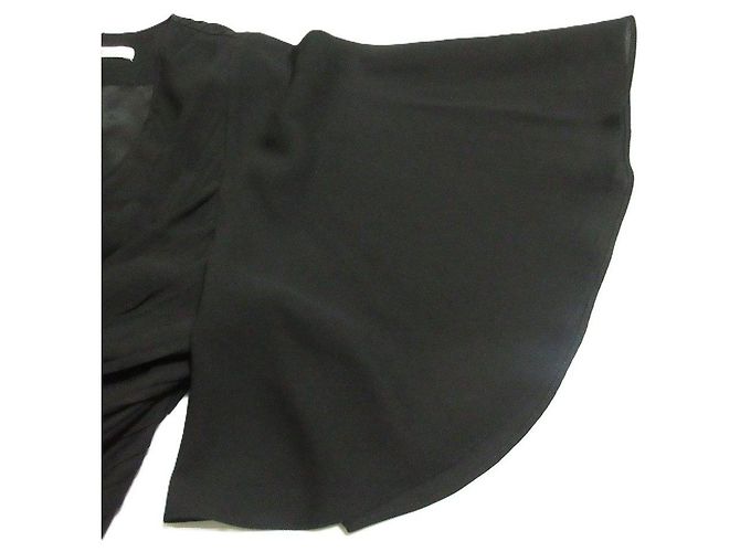 Autre Marque LIBJOIE Ausgestelltes Maxikleid mit Raffgurtel Schwarz - Ansicht 9