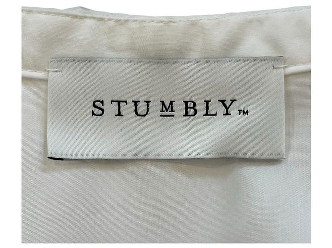Autre Marque STUMBLY Langarmbluse mit Rüschenkragen Weiß - Ansicht 5