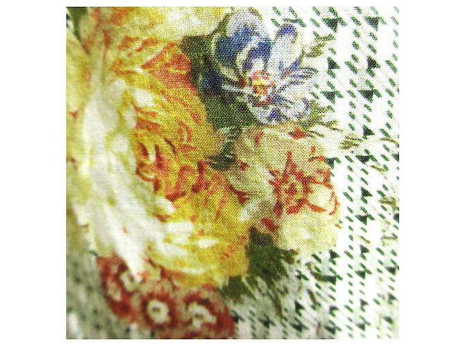 Autre Marque Falda Ingeborg con estampado de cuadros y flores Blanco Roja Verde Naranja Amarillo - vista 2