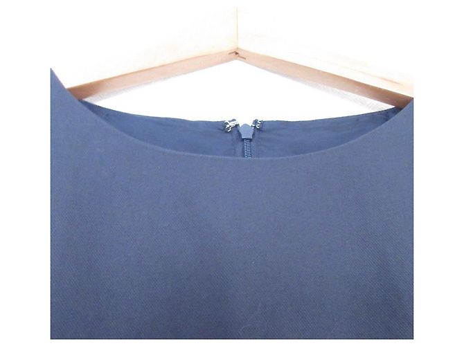 Autre Marque ANAYI Spitzenkleid aus Leinenmischung Blau Marineblau - Ansicht 3