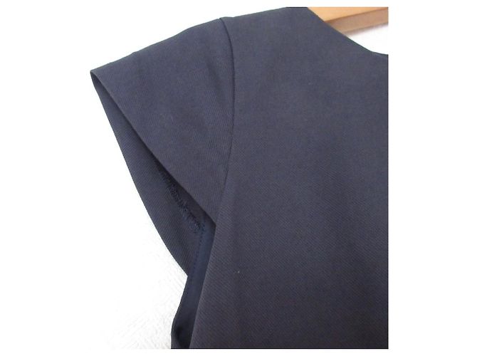 Autre Marque ANAYI Spitzenkleid aus Leinenmischung Blau Marineblau - Ansicht 4