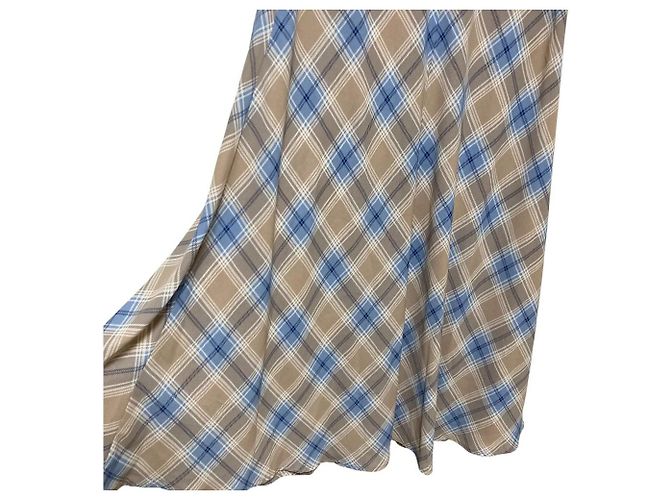 Autre Marque Falda estrecha con estampado de cuadros Mila Owen Azul Azul claro - vista 3
