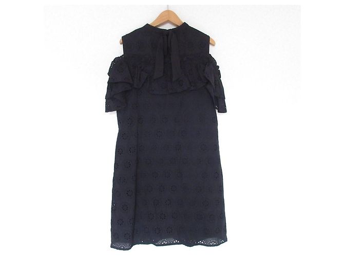 Autre Marque Vestido de encaje bordado 31 Sons de mode Negro - vista 2