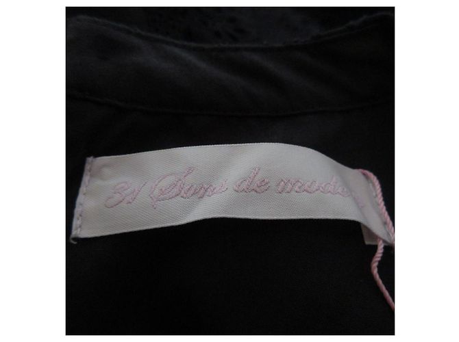 Autre Marque Vestido de encaje bordado 31 Sons de mode Negro - vista 6