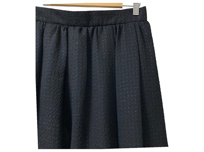 Autre Marque Falda larga transparente Rene Negro - vista 2