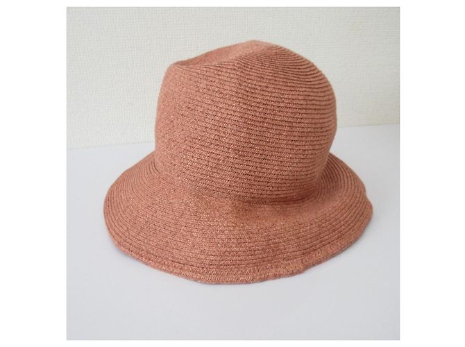 Autre Marque Cappello a tesa larga in carta CA4LA NOVA2 Rosa - vista 2
