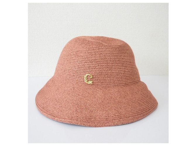 Autre Marque Cappello a tesa larga in carta CA4LA NOVA2 Rosa - vista 3