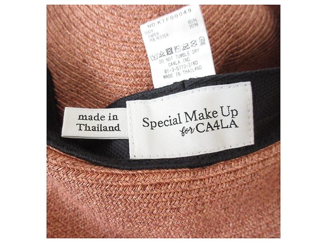 Autre Marque Cappello a tesa larga in carta CA4LA NOVA2 Rosa - vista 7