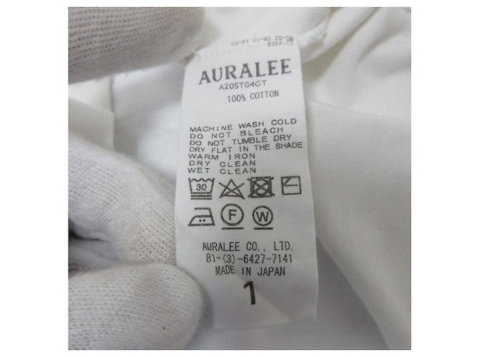 Autre Marque Camiseta Cropped AURALEE Ron Herman Limited Blanco - vista 6