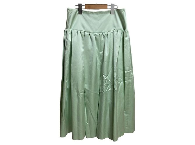 Autre Marque Falda de tirantes de satén Drawer Verde Verde claro - vista 2