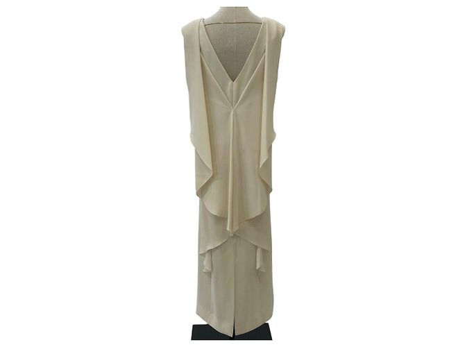 Autre Marque Vestido Double Cross JUSGLITTY Blanco - vista 3