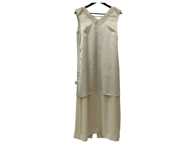 Autre Marque Vestido Double Cross JUSGLITTY Blanco - vista 4