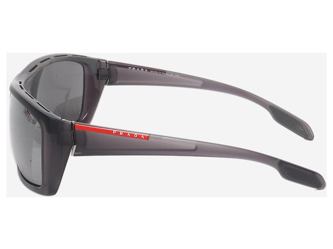 Prada Occhiali da sole a specchio neri Nero - vista 2