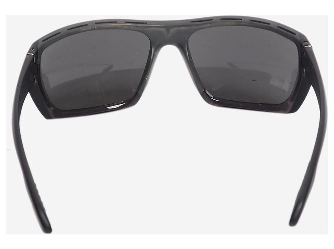 Prada Occhiali da sole a specchio neri Nero - vista 3